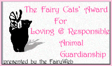 fairy cats' award for responsible animal guardianship